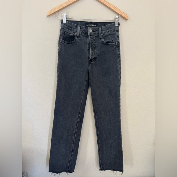 Denim Forum The Arlo High Rise Straight jeans in black - Picture 2 of 12